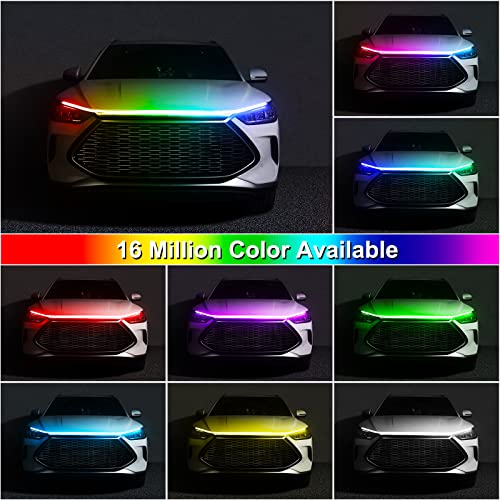 59 Inch Car LED Light Strip Waterproof Daytime Running Light Kit Other Control Mode