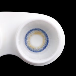 ODM Natural Looking colored 3Tone Blue Eye Contact Lenses Non Prescription