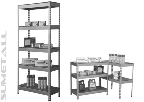 Multi Levels Boltless Rivet Shelving Heavy Duty Storage Racks For Industry / Commercial