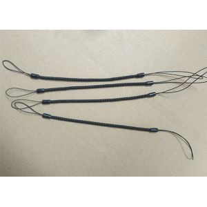 Slim 1.2mmCoil Line 135MM Unworking Length Flex Mini Solid Black Spiral Cords