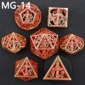 Hollow metal dice set polyhedron custom dice dragon and dragon dice board game