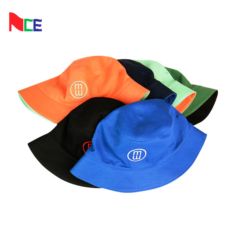 Double Sided Fisherman Bucket Hat With Embroidery Tag Pantone Color Card