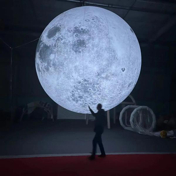 Decoration Used Giant Advertising Inflatable Moon Model With Led Light Large