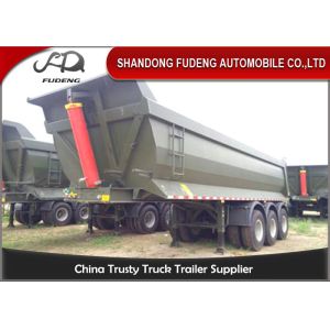 40 Tons Payload U Shape Dump Semi Trailer Box Mechanical Suspension