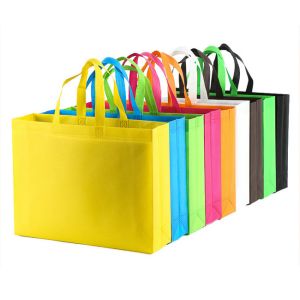 Eco - Friendly Reusable Grocery Bags Custom Printed Ten Colors Available