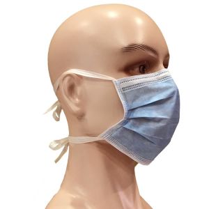 China Tie On Disposable Medical Face Masks Latex Free Good Air Permeability on sale