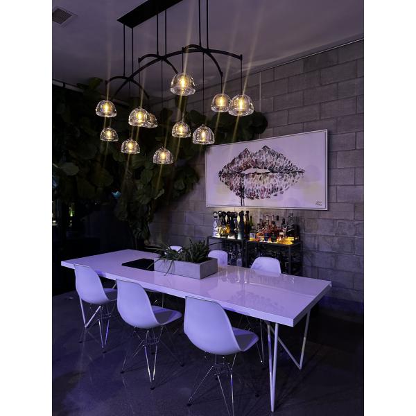 72" Crystal Brass Chandelier Customized Hemisphere Chandelier Dimmable