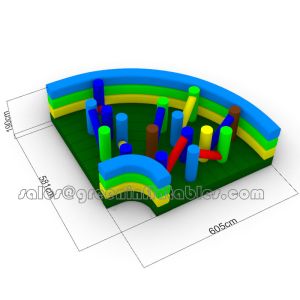 Best Lead Free Pvc Tarpaulin Material Custom Inflatable Obstacle Course