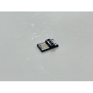 High-Precision USB 2.0 AM Connector Wire-Solder Type with Wide Solder Cup, Black