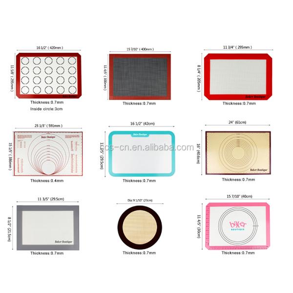 Commercia Fashionable Food Grade Healthy Kitchen Cookware Baking Accessories NonStick Custom Size Reusable Silicone Ba