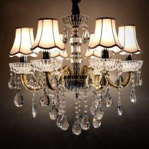 Large Crystal Lustre Art Glass Attractive Large Lobby Chandelier (WH-CY-102)