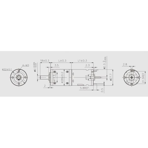 28mm Micro Coreless DC Motor Planetary Gear Motor Precision Metal Gearbox Ironless Motor