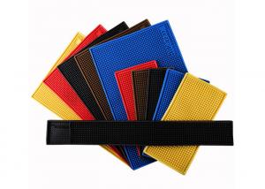 Cheap Colorful PVC Square Bar Mat , Durable Anti Slip Personalised Rubber Bar Mats for sale