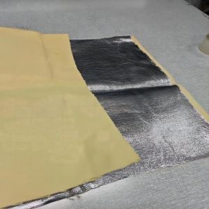 Natural Color 100% Para Aramid Aluminized Fabric Satin Weaving