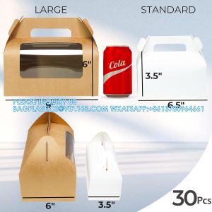 Large Gable Boxes Treat Boxes With Window, Gift Boxes Food-Grade Boxes Food
