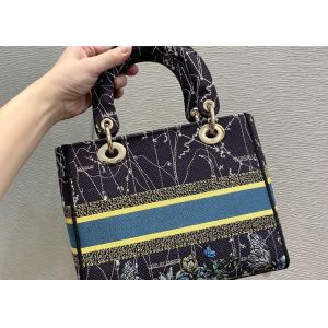 Retro Tote Single Shoulder Bag 24cm Length With Exquisite Embroidery