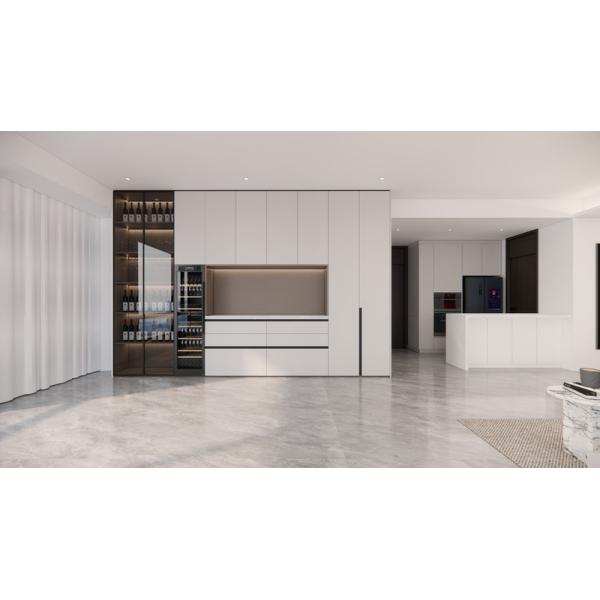 Fadior Stainless Steel Wine Cabinet And Sideboard With Integrated Wine Cooler