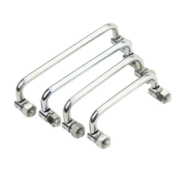 Chrome Plated Stainless Steel Handles , Folding Pull Handle For Electric Cabinet