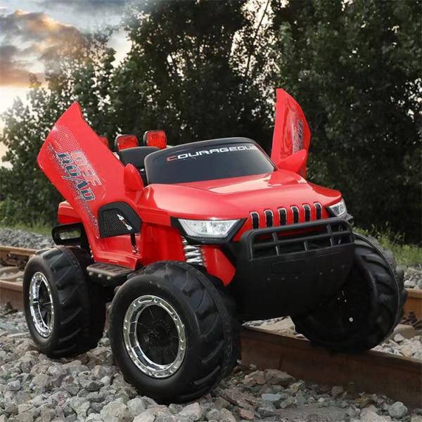 White Red Yellow Green Children's Electric Ride On Car with Scissors Doors