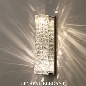China Artistic Indoor Modern Crystal Wall Lamp Living Room Decoration AC85V on sale