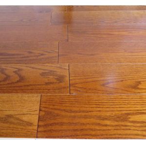 American Red Oak Solid Wood Flooring, smooth surface with red stained