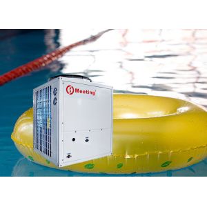 High temperature micro top blowing air-water heat pump for high temperature bubble pool machine