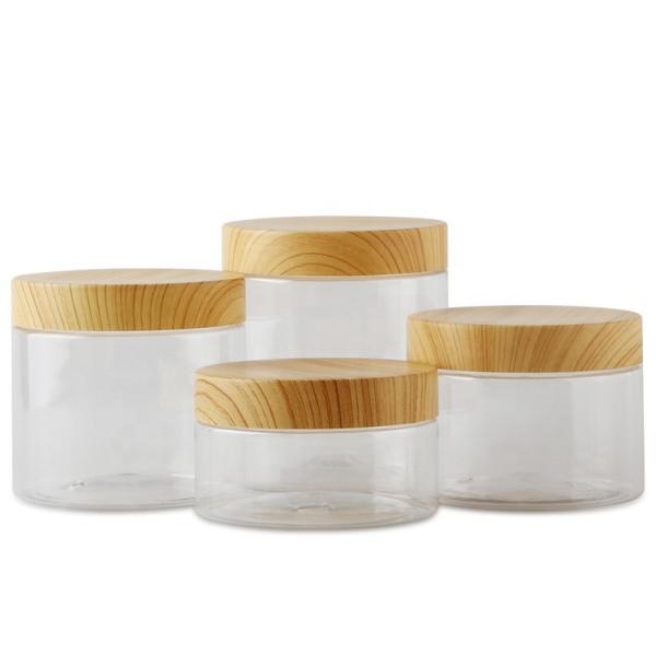 Quality Frosted Cosmetic Round Acrylic Jars With Bamboo Lids 7g-10g wholesale