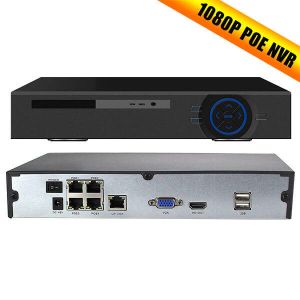 4CH 2MP Wired IP Security Cameras PoE NVR Kit 1080P CCTV Surveillance Camera