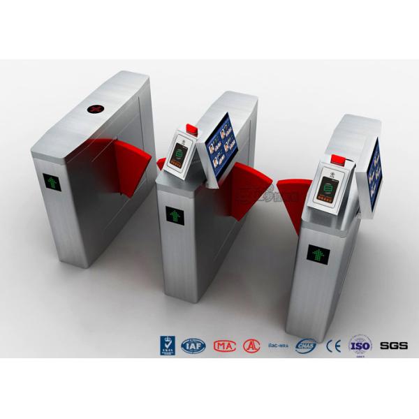 Quality Automatic Facial Recognition Turnstile , Fast Lane Retractable Flap Barrier Gate wholesale