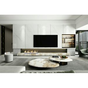 White Polished Glazed Porcelain Tile 900x1800mm Non-Slip Floor