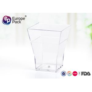 Transparent Plastic Square Cups PS Material FDA LFBG Certificate