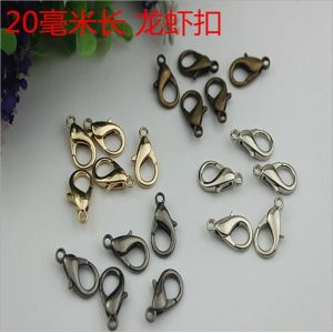 Cheap Custom made 4 color zinc alloy length 20 mm bag lobster claw snap hook for metal chains for sale
