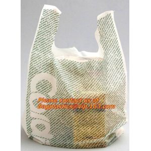 China HDPE 100% virgin material transparent, t-shirt bags on roll, plastic t-shirt bags vest bag on sale