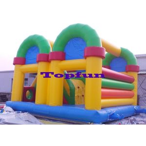 Eco Friendly Inflatable Jumping Castle / Bounce around with slide
