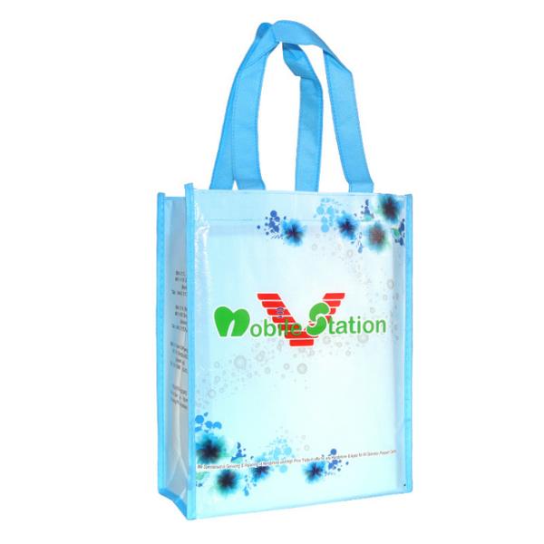 Large Capacity Custom Shopping Bags , Laminated Non Woven Reusable Bags