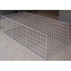 Professional Custom Gabion Wire Mesh , Silver Wire Cage Retaining Wall