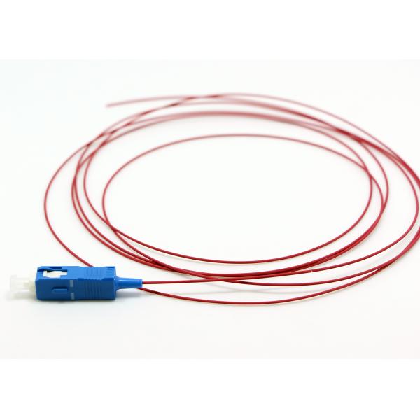 Quality SC UPC Fiber Optic Pigtail 0.9mm cable 2M OS2 IEC Grade B   Easy to strip Red LSZH OEM service wholesale