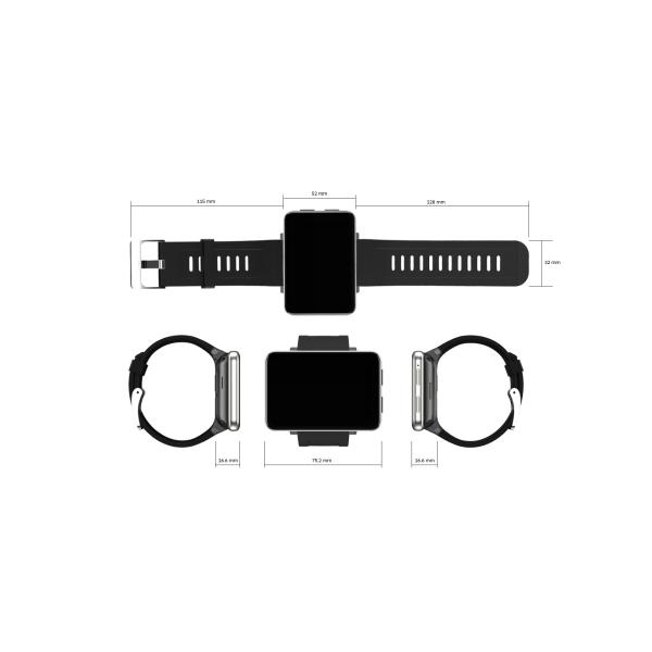 DM100 4G Nano SIM Card 2.886inch Big Screen Android Smart Watch Mobile Phone Man Woman 3GB+32GB Camera GPS 480*640P Smar