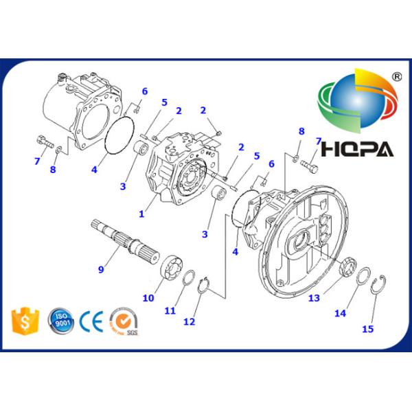 708-2H-00181KT 708-2H-00181 Hydraulic Main Pump Seal Kit for Komatsu PC350-6