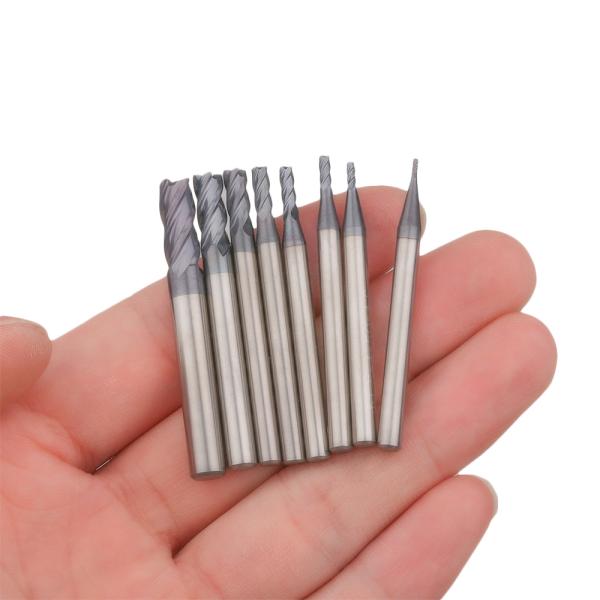 Tungsten Steel Square Cutting End Mill 4 Flute 1 - 25mm Diameter Abrasion Resistant