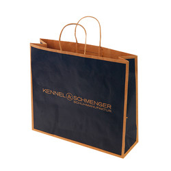 Brown Custom Printed Paper Bags Fancy Shape for coffee tea