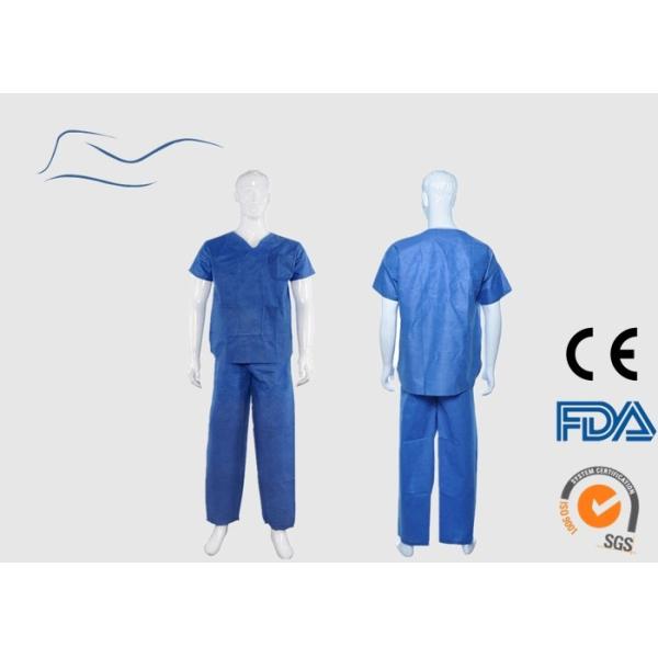 Quality Single Use Scrub Suit Uniform , PP Breathable Plastic Isolation Gowns wholesale