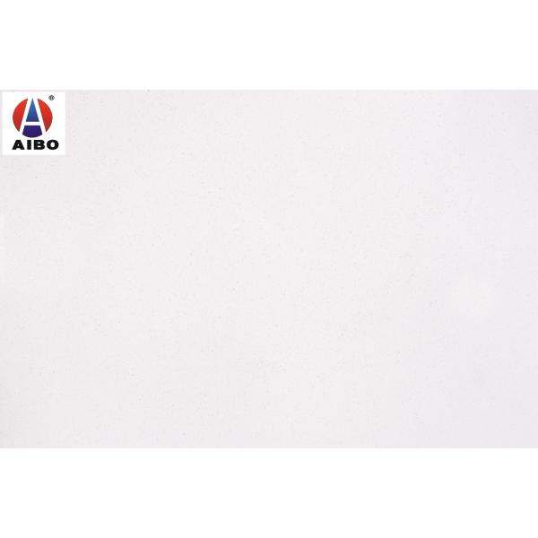 Glass Artificial Quartz Slabs For Kitchen Countertop / Bathroom Vanity Top