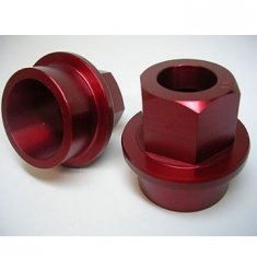 CNC aluminum red anodized finish nuts, Bolt and Nut Manufacturing