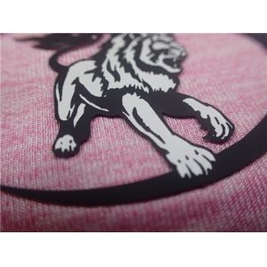 Eco - Friendly Black Velcro Custom Hook And Loop Gray TPU Logo Clothing Patch