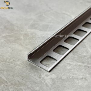 Round Open Tile Trim Matt Gold Tile 2.5m Size Bullnose Quad Aluminium