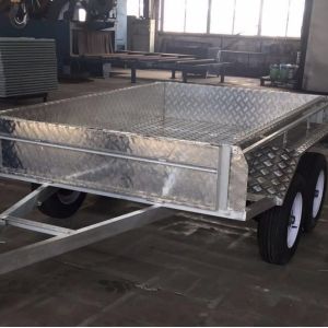 China Double Axle Aluminum Trailer 8x5 Box Trailer With 350mm Deep Tray on sale