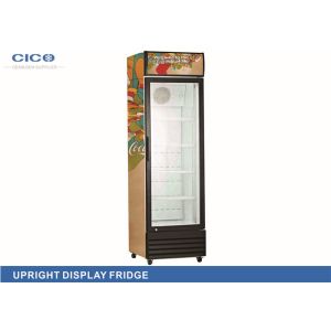 Cheap Auto Defrost 400L Upright Display Refrigerator With lock and key for sale