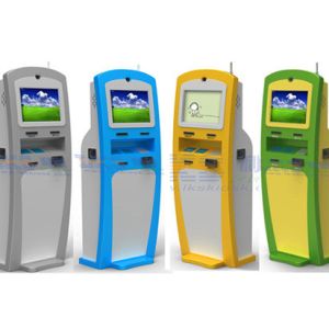 Cheap Free Standing Touch Screen Hotel Lobby Kiosk With Telephone for sale