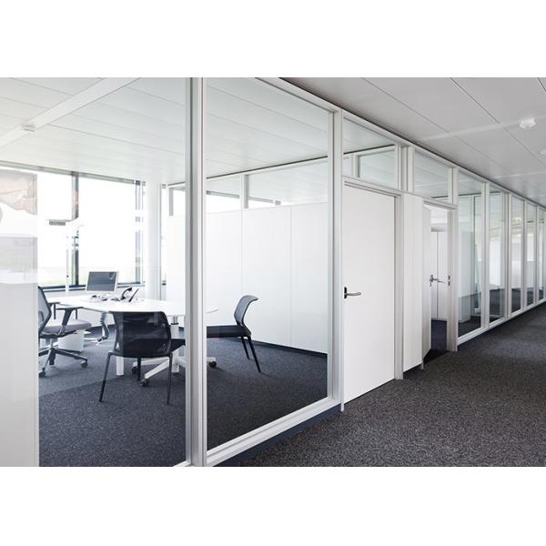 Sound Insulation Glass Partition Wall Flexible 90mm Thickness Single Double Glass